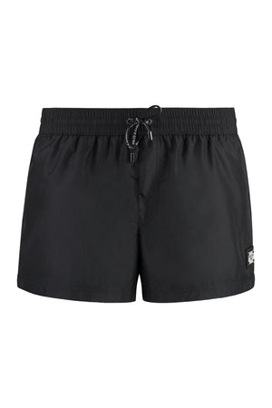 Logo print swim shorts-0